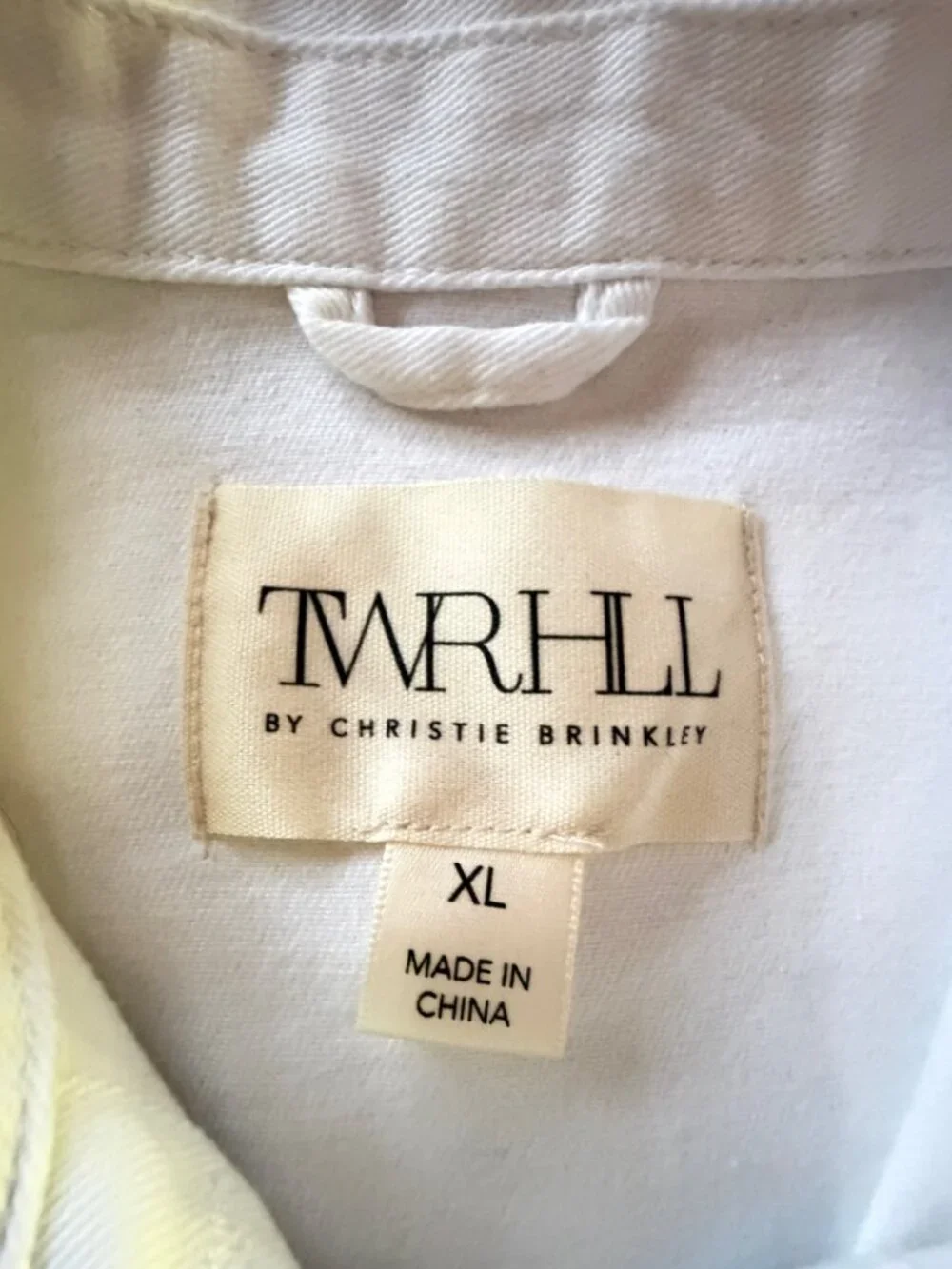 🆕TWRHILL Christie Brinkley White Denim Jacket XL | Embroidered Detail - Picture 8 of 9